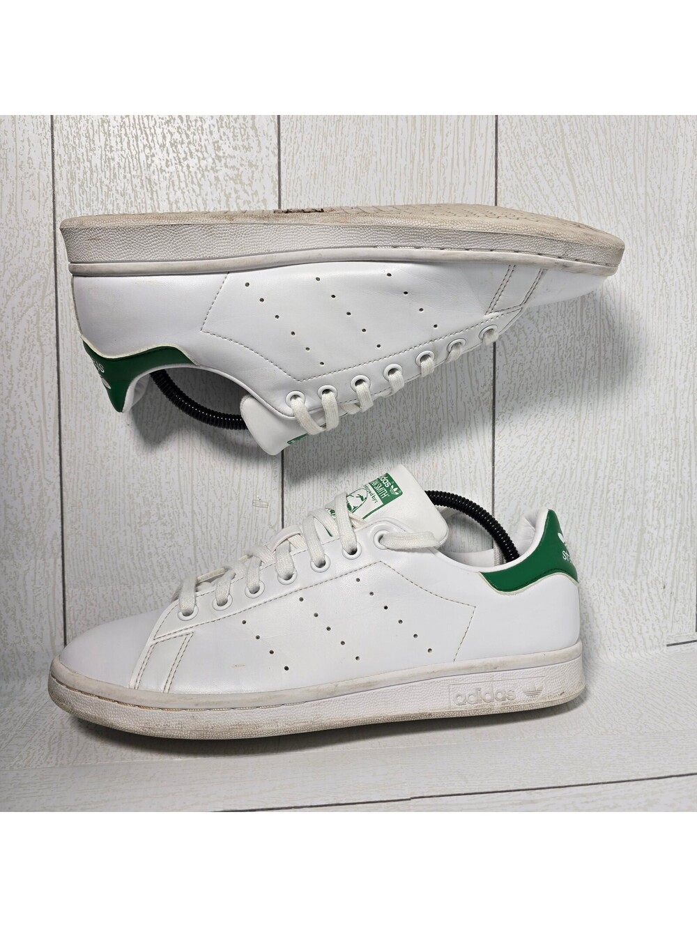 adidas Stan Smith Men’s 8.5 White Green Primegreen Vegan FX5502 Sneakers
